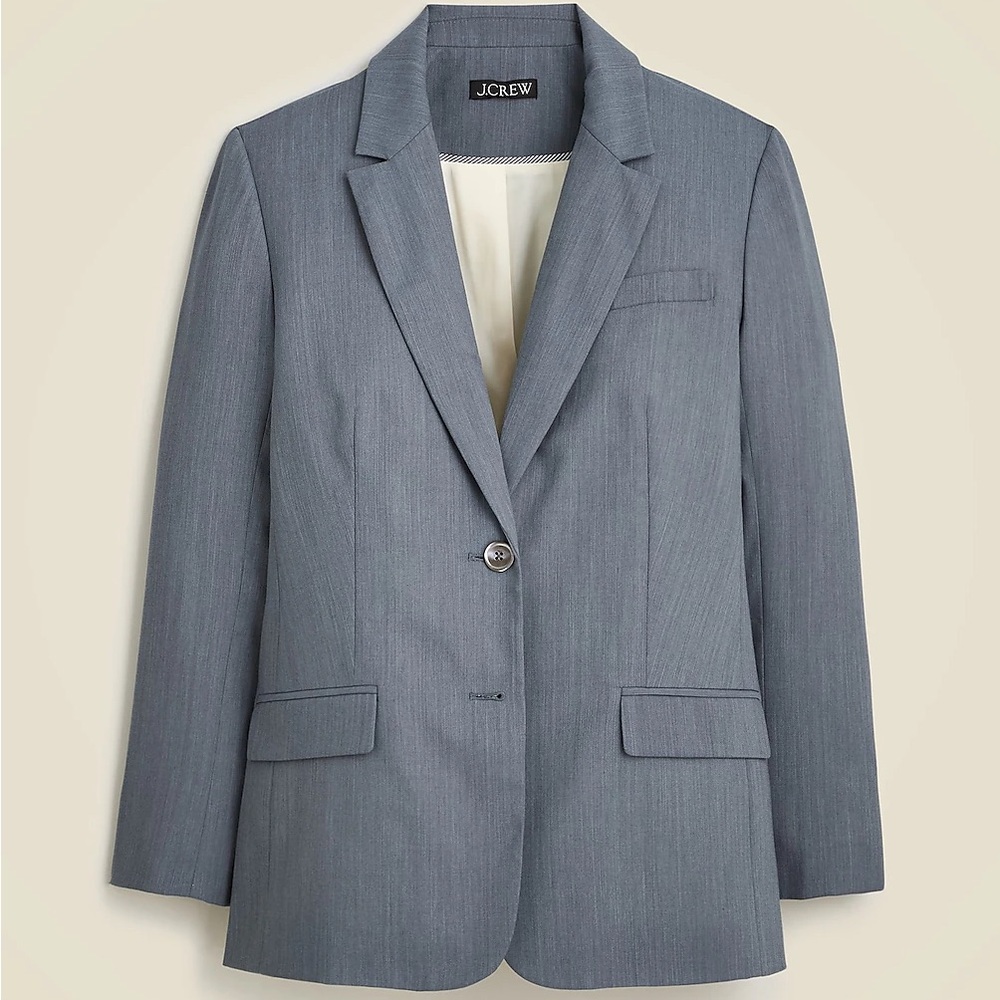 j. crew Relaxed blazer in gauzy Italian wool blend ntw